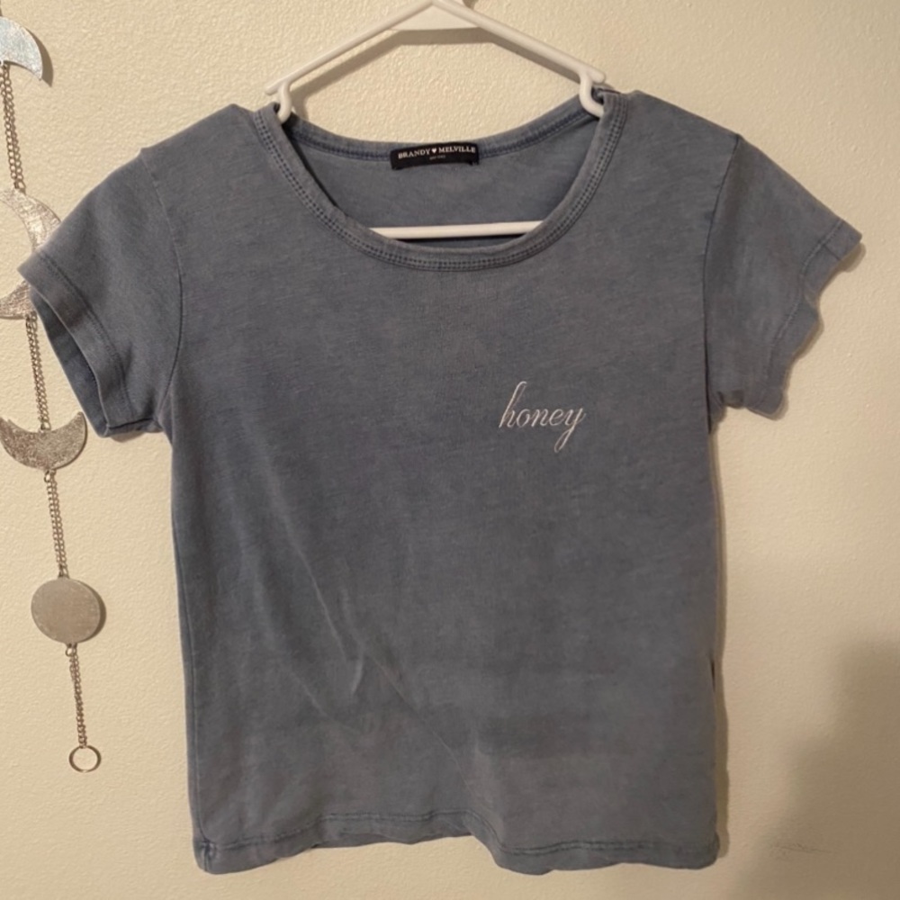 Brandy Melville Blue Honey Crop Top
